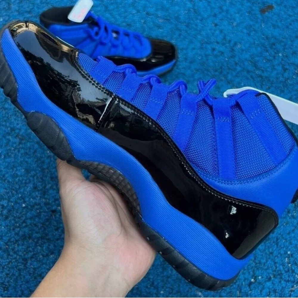 Blue and Black Athletic Sneakers